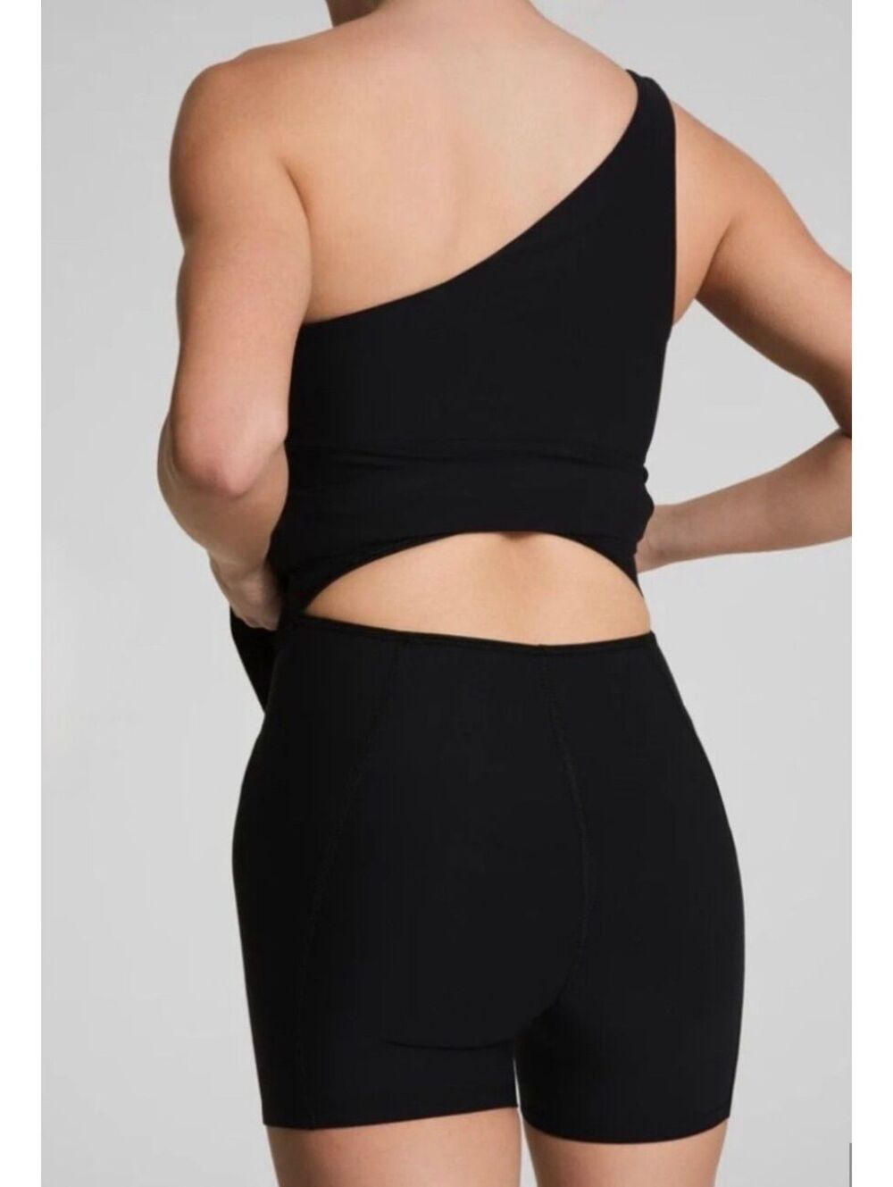 Spanx Asymmetrical Tank Dress in Very Black, Size M - Picture 4 of 7